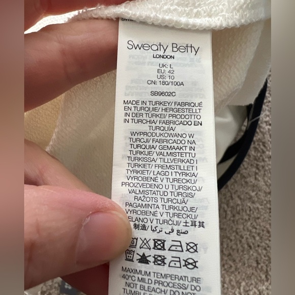 Sweaty Betty After Class Tie Waist Romper - Size 10 - lily white color - NWT - Picture 6 of 8